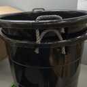 HOMZ 2-Pack Utility Tub, Large Plastic Storage Bucket with Rope Handles, 17 Gallon, Black - Portable Indoor and Outdoor Buckets for Kitchen, Laundry, Garden, Bathroom, and Garage Organization