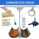 Drain Auger, Clog Remover with Drill Adapter, 25 Feet Flexible Plumbing Snake Use Manually or Powered for Kitchen, Bathroom and Shower Sink, Comes with Gloves (blue)