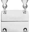 Layering Magnetic Necklace Clasp,18 K Gold and Silver Separator for Stackable Necklaces (L2 Silver)
