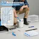 Paint Roller Kit, 25 Piece Paint Supplies, 9"4" Paint Rollers, Paint Brushes for Walls, Microfiber Roller Covers for Professional Painting, Blue