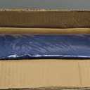 HOUCHICS Small Footstool Ottoman, Velvet Wooden Foot Stool Ottoman with Wood Legs, Sofa Footrest Extra Seating for Living Room Entryway Office(Blue 1PACK)