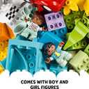 LEGO DUPLO Classic Deluxe Brick Box 10914 Starter Set - Features Storage Box, Bricks, Duplo Figures, Dog, and Car, Creative Play, Great Early Learning Toy for Toddlers Ages 18+ Months