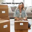 3" x 5" Index Card Holder 56 Pack Adhesive Plastic Label Holders, Clear Tote Bag Labels & Stickers for Organizing Storage Bins, Library Card Shelves