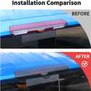 JWWY High Mount Brake Light Third Brake Light Protector Cover Trim Fit for 2022-2024 Chevy Silverado Exterior Accessories Blackened (Smoked Black)