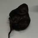 REECHO 18 Inch Claw Clip on Ponytail Extension for Women Long Curly Wavy Hair Extensions Natural Fluffy Synthetic Clip in Ponytail Hairpiece for Daily HP002 - Black Brown