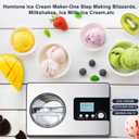 Homtone Ice Cream Maker, No pre-Freezing Automatic Ice Cream Machine 2.1 Quart with Built-in Compressor and LCD Timer for Making Ice Cream,Gelato in 30-60 min