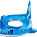 Pool Floats Kids Shark Floaties Inflatable Pool Swim Lounger Raft Summer Swimming Ring Pool Toys for Adults Kids 40.9"*32.3"*17.7"