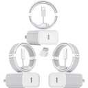 10Foot Fast iPhone Charging Cable,3-Pack Super Fast i Phone Charger USB C Charging Block Wall Charger PD Adapter with 10FT Type C to Lightning Cable Cord for iPhone 14/13/12/11ProMax/XS Max/XS/XR/8/SE