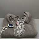 BLACK+DECKER Heated Blanket Electric King, Micro Plush Electric Blanket, Heating Blanket with 10 Heating Levels, 10H Timer, Auto Shutoff, Dual Zone Heating, Fast Heating (90x100 inches, Grey)