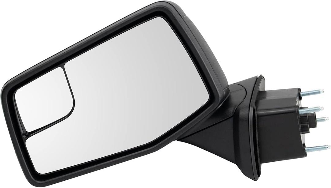 TRQ Driver Side Power Heated Manual Folding Mirror Textured Black Compatible with 2019-2023 Chevrolet Silverado 1500 2022 Silverado 1500 LTD GM1320583