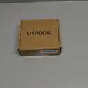 2 Pack Silver Curtain Holdbacks, USFOOK Decorative Drapery Tiebacks (2 Pack/1 Pair), Curtain Tie Back Hooks for Wall with Translucent Finials (6.1" L x 4.1" W)