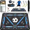2F22E Soccer Training Mat for Kids & Youth, Non-Slip Silent Footwork Training Equipment with Soccer Bounce Trainer & Socks, Ball Mastery Skills Mat with Instructional Video for Indoor Practice