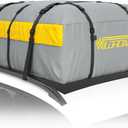 Car Roof Bag Rooftop Cargo Carrier, 21 Cubic Feet Waterproof Roof Luggage Cargo Carrier Bag with Anti-Slip Mat for All Cars Vehicles SUV with/Without Rack (with 2PCS 4M Ratchet Straps)
