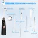 Voraiya Electric Tonsil Stone Remover, Tonsil Stone Vacuum, 10 in 1 Electronic Tonsil Stone Removal Kit, 5 Modes Cleaner for Tonsil