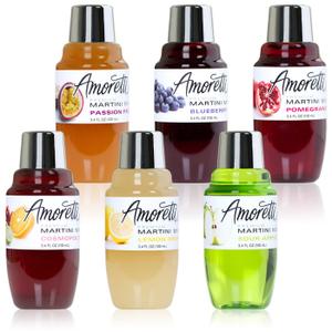 Amoretti Premium Martini Cocktail Mix Minis, 3.4 fl oz 6 Pack (EXP 08/28/26)