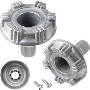 Enhon 2 Pack Handle Repair Kit Replacement for RK-14/17MH, Compatible with Woodford Model 14 and 17 Wall Faucet, Metal Handle Replacement for Outdoor Faucet Outside Spigot (Silver)