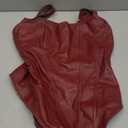 Popilush Leather Corset Tops for Women - Tummy Control Lace Shapewear Body Suits Thong Body Shaper