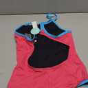 Beautikini Period Swimwear One Piece Leakproof Swimsuit Racerback Training Menstrual Bathing Suit for Teen Girls Women (Small, Raspberry Sorbet/Fog Blue)