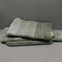 Kmson 3 Pcs Ombre Chenille Bathroom Rugs Set, Non-Slip Ultra Soft Washable Shaggy Bath Rugs for Bathtub, Thick Water Absorbent Microfiber Shower Mat Green (3 PCS 17"x24"+20"x32"+U Shape 24"x20")