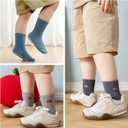 Toddler Grip Socks Non Slip Crew Socks Cute Seamless Cotton Socks for Baby Boys Girls Infants Kids 9 Pairs (1-3T)