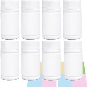8 Packs 120cc Child-Proof Plastic Pill Bottle, Empty Medicine Bottle with Child-Resistant Cap, Food Grade Container for Chemicals, Liquids, Powders, and Candy (['120ml'], White)
