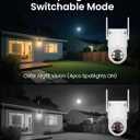 Anlapus C281 3MP 2K Security WiFi Camera Outdoor, 360° Pan/Tilt Wired Security Camera, AI Detection, Auto Track, Color Night Vision, 2-Way Audio, 2.4/5GHz, Light Siren Alarm, Cloud/Memory Card Storage