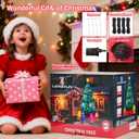 9ft Christmas Tree Decoration with Gingerbread Men Inflatable Outdoor Indoor Decor, Giant Blow Up Weatherproof Xmas Decorations for Yard, Built-in LED Rotating Light for Gardern Lawn Winter Holiday