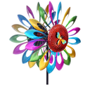 Large Sunflower Windmill Sunflower Ladybug Wind Spinner - Outdoor Metal Wind Spinner for Garden, Lawn, Patio Decor - Sunflower Design - 76 Inch Height Colorful Decoration for Outdoor Spaces