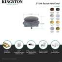 Kingston Brass SC1007 Faucet Hole Cover, 2" Diameter, Brushed Brass