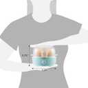 Elite Gourmet EGC115M Easy Egg Cooker Electric 7-Egg Capacity, Soft, Medium, Hard-Boiled Egg Cooker with Auto Shut-Off, Measuring Cup Included, BPA Free, Retro Mint