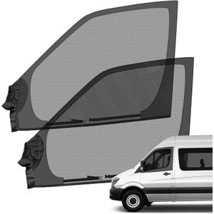 Magnetic Bug Screen for Front Doors, Pair Universal Size for Promaster, Sprinter, Metris, and Other Van (Universal Size for Front Door)
