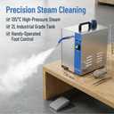 Professional High-Pressure Jewelry Steam Cleaner, 135°C/275°F High-Temperature Steam, 8-Min Fast Heat-Up, 0.5 Gal/2L Large Water Tank, Complete Accessories, Ideal for Gem & Diamond Jewelry Cleaning.