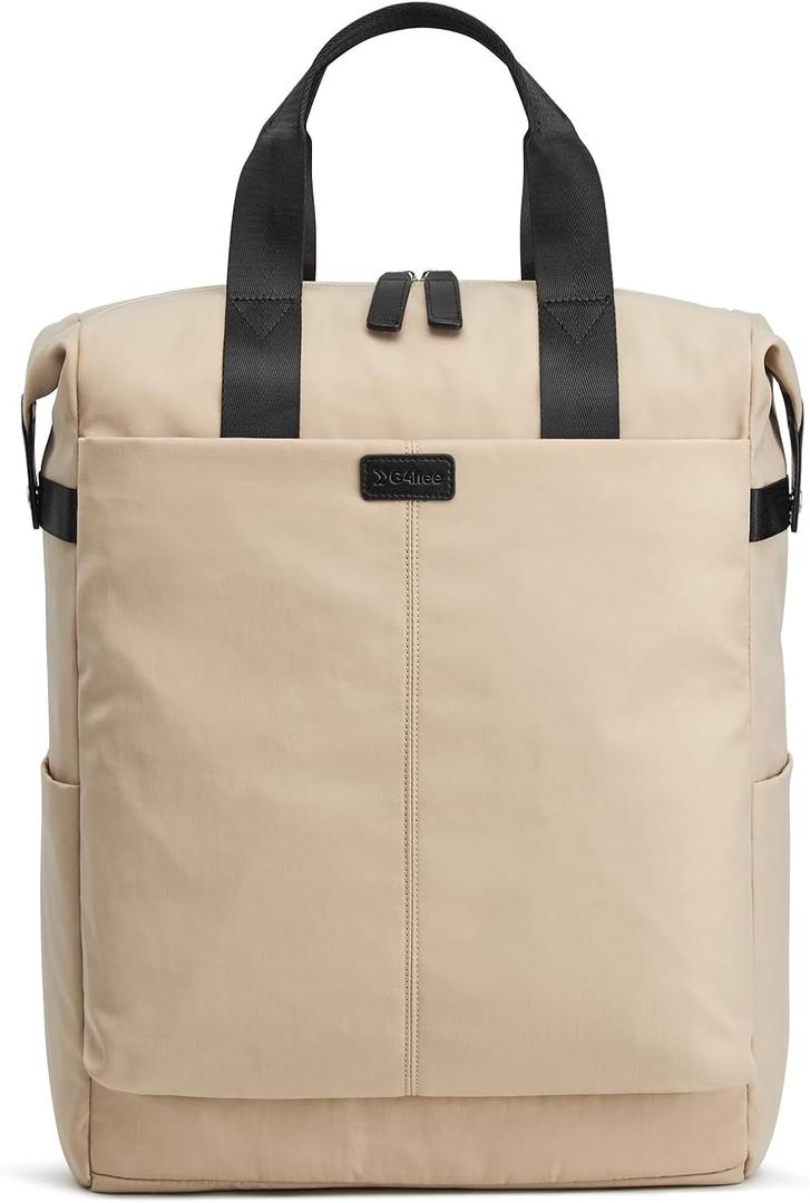 G4Free Small RFlD Crossbody Backpack Convertible Lightweight Mini Sling Bag for Women Men for Travel & Hiking, Khaki, 17.3 x 13 x 5.5 inches