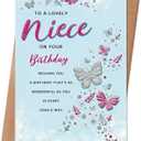 5 x Niece Birthday Card, Birthday Cards Gifts for Niece from Uncle Aunt