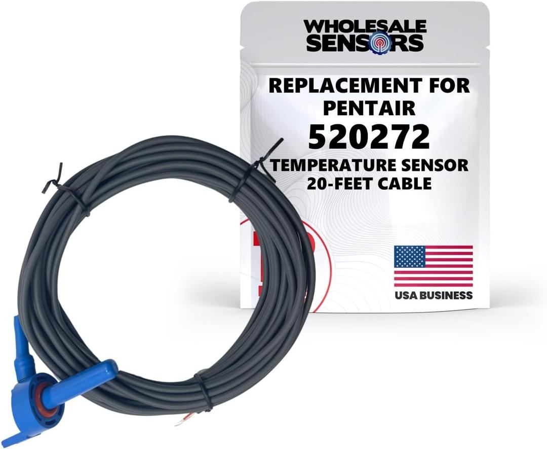 Pentair 520272 Replacement Temperature Sensor, 20-Feet Cable.