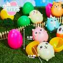10 x JOYIN 10 Pcs Jumbo Easter Eggs Filled with Cute Stress Reliever Animal Squishy Toy for Easter Egg Hunt, Kids Party Favor, Basket Stuffers, Filling Treats, Goodie Bag Fillers, Classroom Prize Supplies