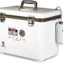 Engel Live Bait Cooler Box with 2nd Gen 2-Speed Aerator Pump - Portable Fishing Station & Minnow Bucket for Shrimp & Other Live Fish with Aerator - ENGLBC-N, 19 Quart