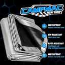 Heavy Duty Tarp 30' x 40', 12 Mil Thick Waterproof Poly Tarps, High Durability, Rip and Tear Resistant with Metal Grommets Every 20 Inches (Silver/Black)