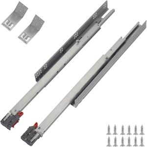 OCG Undermount Drawer Slides 15 inch (6 Pairs), Full Extension Soft Close Concealed Drawer Runners, Come with Mounting Screws and Brackets