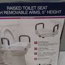 Drive Medical 2-in-1 Raised Toilet Seat with Removable Padded Arms