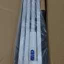 Freestanding Dog Gates with Door Walk Through, Extra Wide Doggy Door 100" W x 29" H Pet Gate Safty 4 Panels Dog Fence for Stairs, Doorways, White