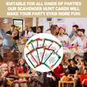 2 x Christmas Scavenger Hunt Cards, Scavenger Hunt Clue Game Card for Adults Family, Christmas Party Decorations Supplies, 16 Cards with Envelopes- B03