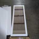 White Finish Wooden Cheval Bedroom Free Standing Floor Mirror