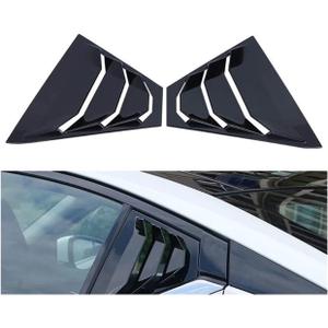 Racing Style ABS Material Rear Side Window Louvers Air Vent ScoopShades Cover Blinds Trim for Altima 2019 2020 2021 2022 2023 2024 2025 (Bright Black)