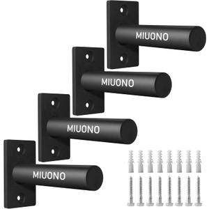 Weight Plate Holder, Wall Mounted Weight Rack Storage for 2" Olympic Weight Plate, 4 Pack Home Gym Organizer (Upgraded Larger Screws)