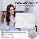 Large Stone Dish Drying Mat 18x14 Raised Diatomaceous Kitchen Counter Rack