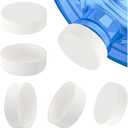 6-Pack 53mm Screw-On Water Bottle Caps with Foam Liner  Universal Fit for 5-Gallon Jugs, Leak-Proof & Durable Replacement Lids (53-400 Thread Size, Not for Snap-On or Glass Bottles) White