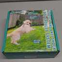 Dog Runner for Yard - 100ft Aerial Dog Run Cable System with Shock Absorbing Bungee Tether, Chew Proof Steel Cable & Tangle Free Pulley for Large Dogs, Backyard Zip Line for Dogs (Blue)