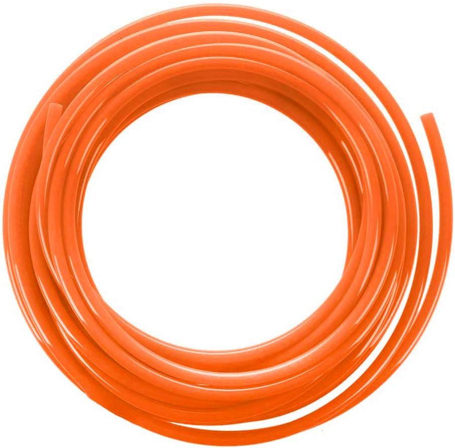 Beduan Pneumatic Tubing Pipe 5/16" OD Orange Air Compressor PU Line Hose Tube for Water Fluid Transfer 12Meter 39.4ft