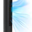Amazon Basics 28" 60-Degree Oscillating Tower Fan with Powerful Airflow for Bedroom, Living Room, Office, 3 Speeds, Mechanical Control, Air Circulator, 35W, 27.8"H x 9.4"D x 9.4"W, Black